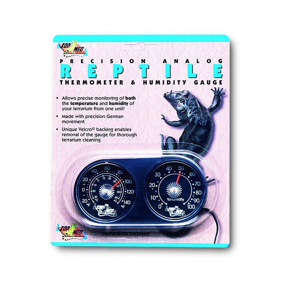 Zoo Med Analogue Thermometer/Humidity Gauge