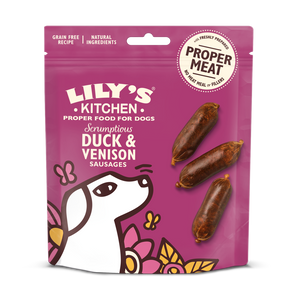 Scrumptious duck and venison mini sausages