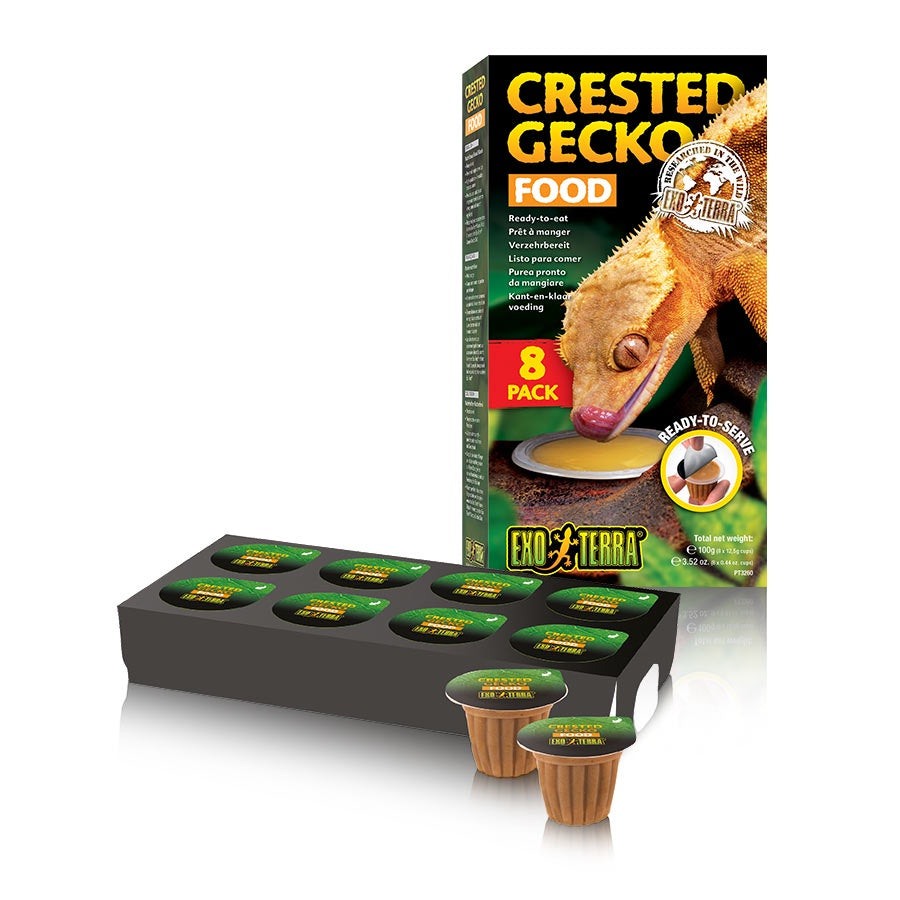 Exo Terra Crested Gecko Food 8 pack ready to serve