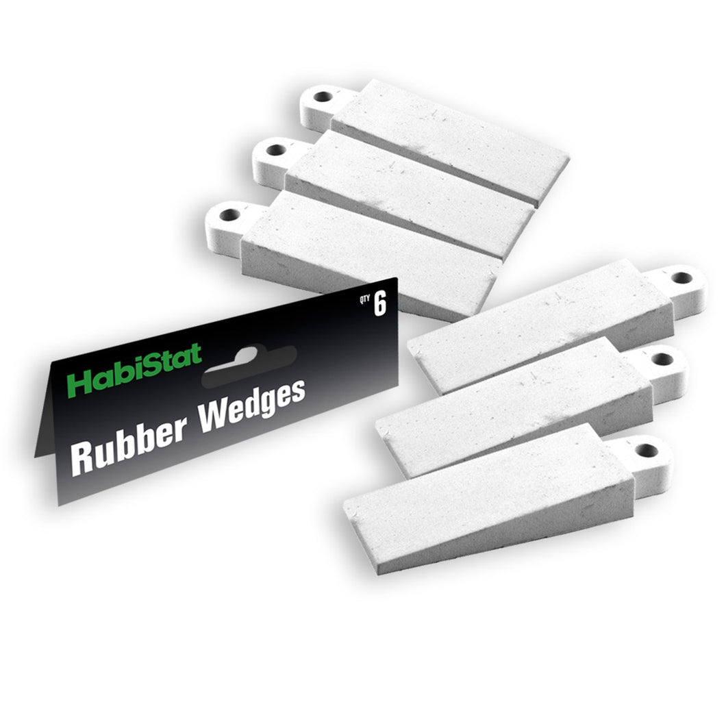 HabiStat Rubber Wedges For Glass Doors, Pack of 6