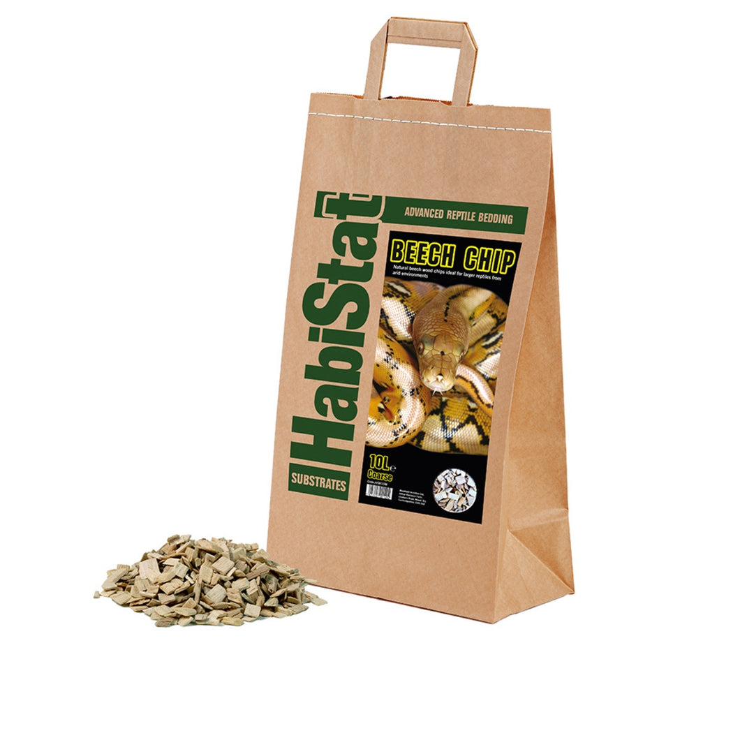 HabiStat Beech Chip Substrate, Coarse, 10 Litres