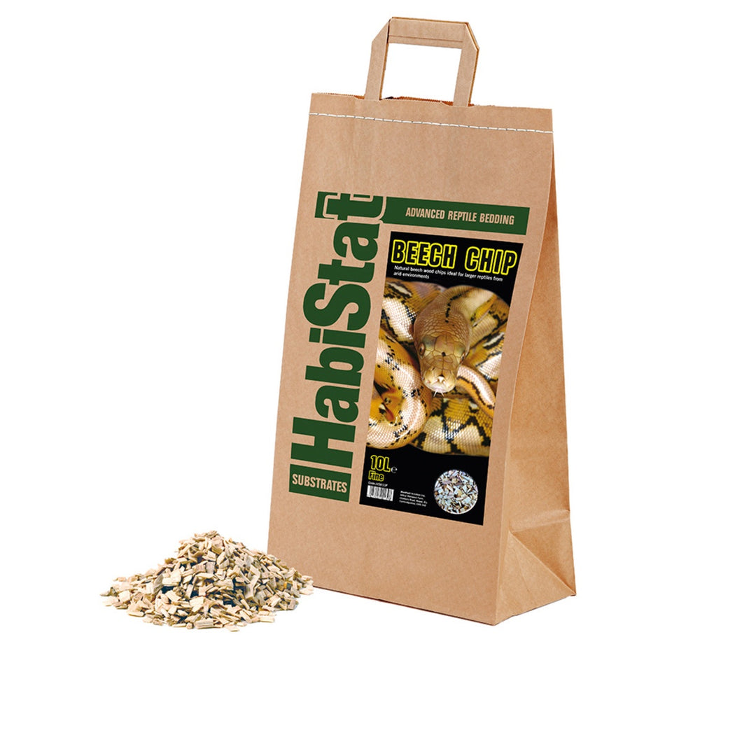 HabiStat Beech Chip Substrate, Fine, 10 Litres