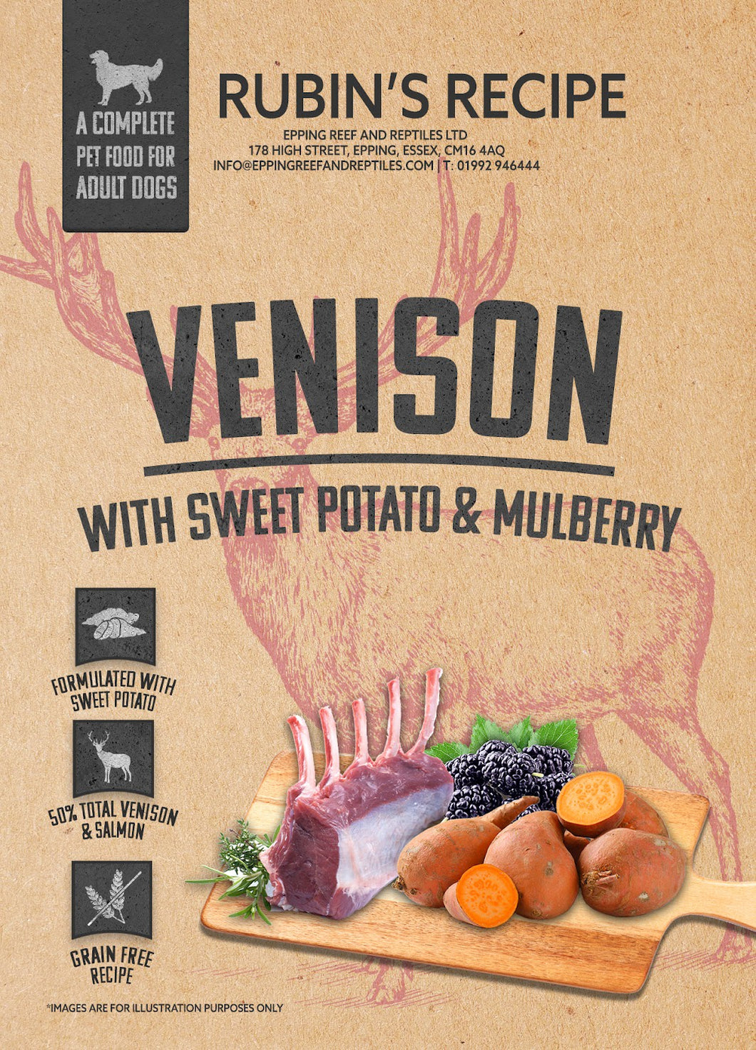 Venison with Sweet Potato & Mulberry 2kg